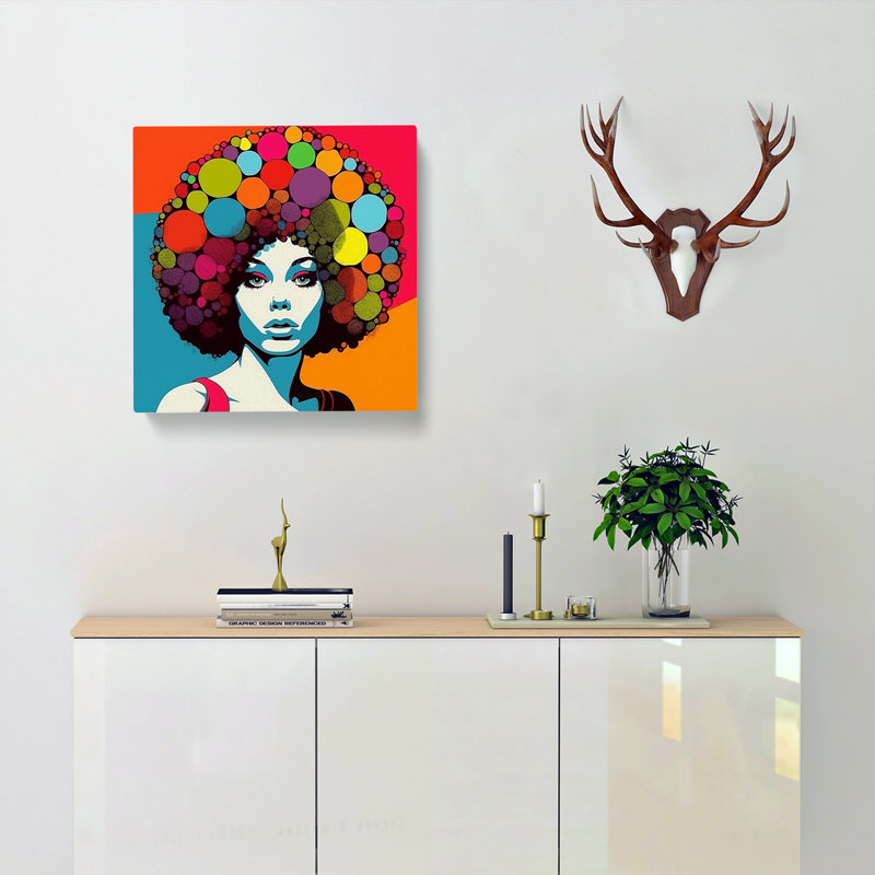Woman With Affro Pop No.2 - No Frame Print