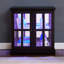 Armoire rétro avec tablettes réglables, éclairage à DEL, design rétro pour un style de décoration intérieure, look