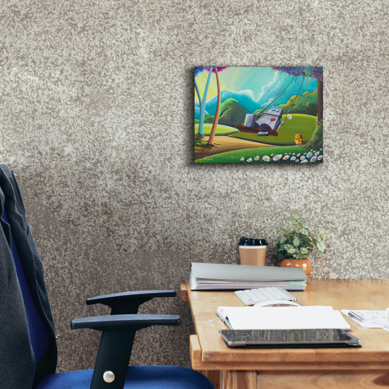 «The Swing» par Cindy Thornton, art mural sur toile, H 12 po x l 16 po x P 0,75 po