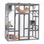 Très grande cage à chat - Gris