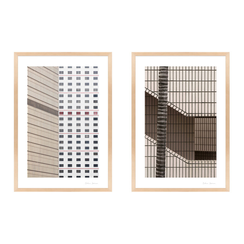 SV01607_Hong Kong, Set Of 2 By Svetlana Smirnova - Framed Wall Art, Maple Framed, 38" H x 26.5" W x 1.25" D