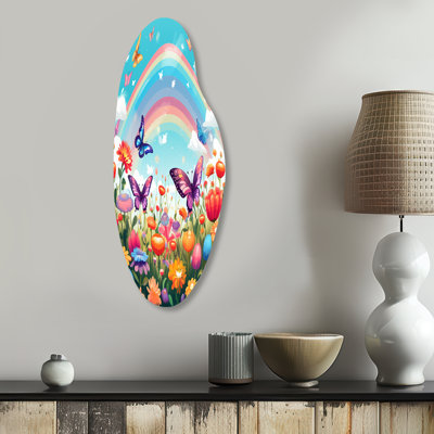 Evelina - animaux, forme papillon, art mural asymétrique en métal