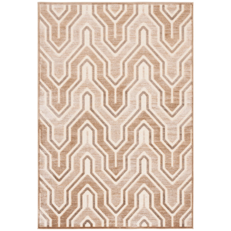 Pittenger Geometric Caramel/Cream Area Rug