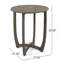 Table en bois circulaire 27,5 po Hermosa