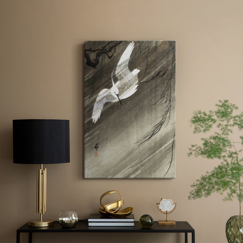 Koson's Flying Herons II - Cavas enveloppés de galerie, H 27 po x l 18 po