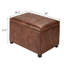 Repose-pieds 24 po en similicuir avec rangement-469151845