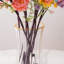 8 pièces de fleurs artificielles artificielles décoratives, 5 fourchettes, décoration de mariage, fleur de rhododendron artificiel (ensemble de 8)-1399889497
