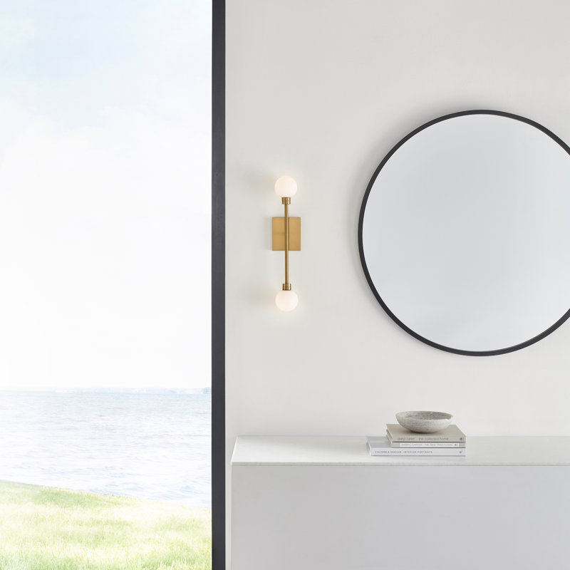 Mara 2 - Light LED Armed Sconce, Aged Brass