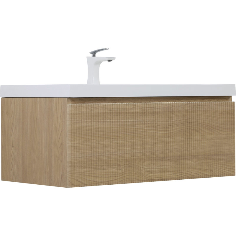 Meuble-lavabo flottant avec lavabo, 35"