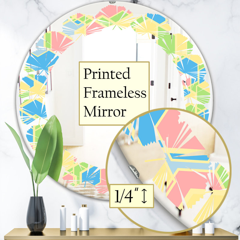 Miroir mural Leaves Abstract II, H 23,6 po x l 23,6 po