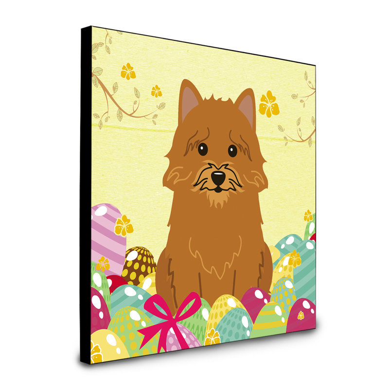 Panneau mural d’art œufs Sentire, Norwich Terrier