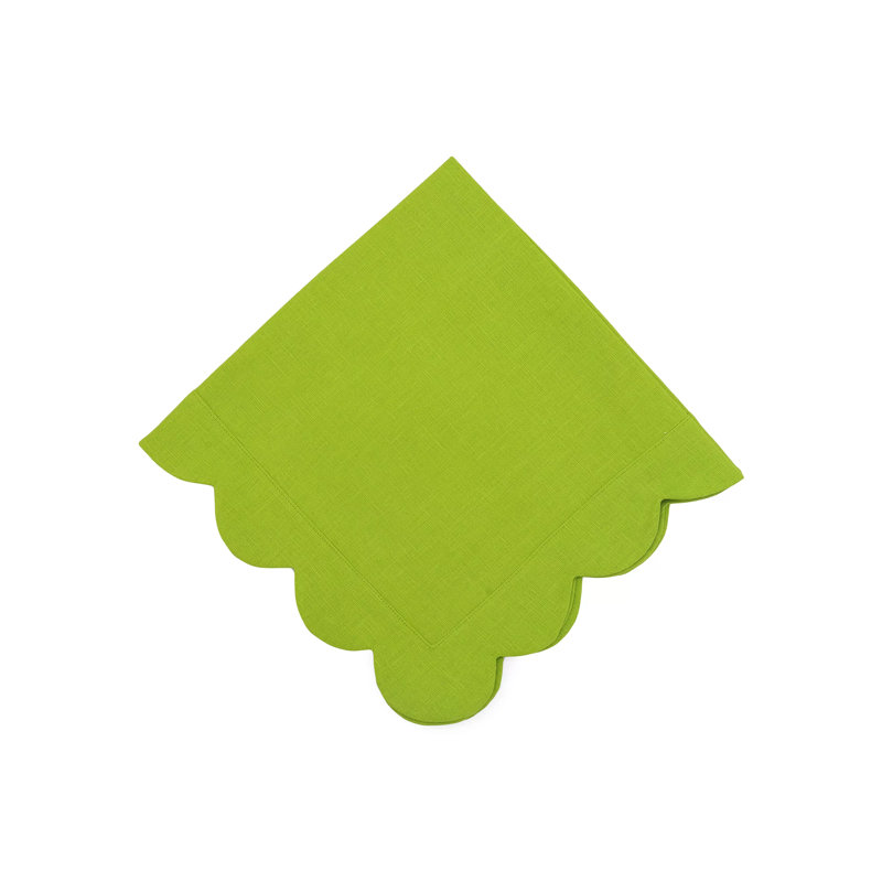 Sunflower Scallop Napkin, Green