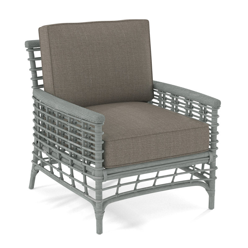 Bridgehampton 31'' Wide Armchair, Blue Buffalo Check; 0120-61, Nickel