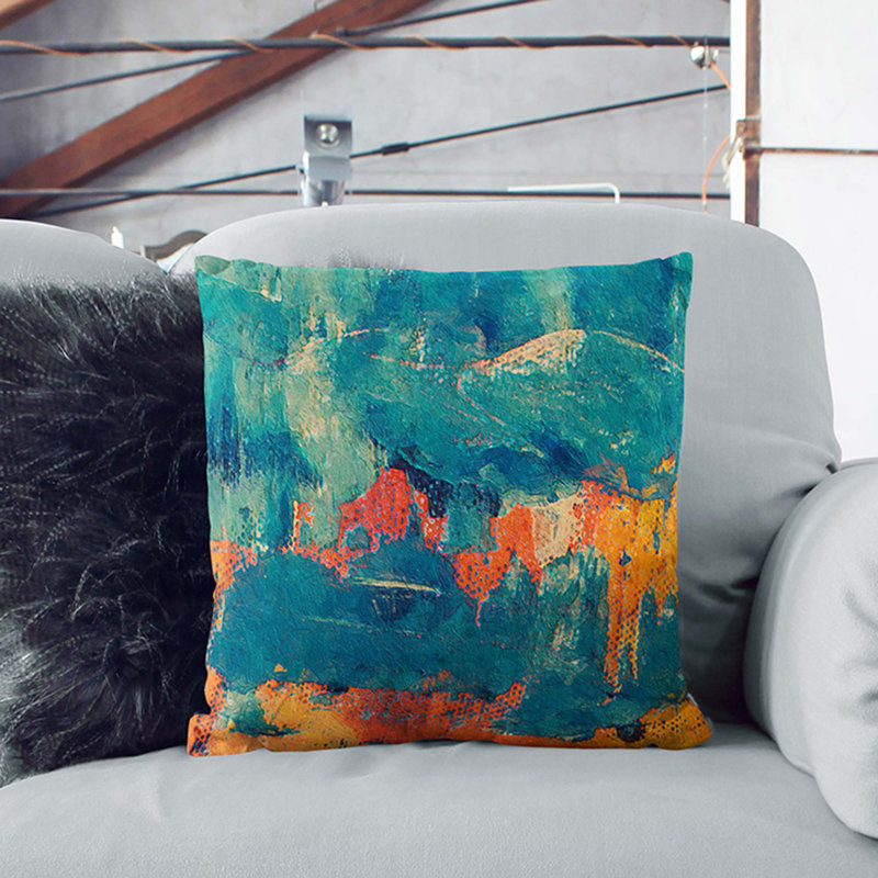 Abstract Square Throw Cushion, 55 x 55 cm