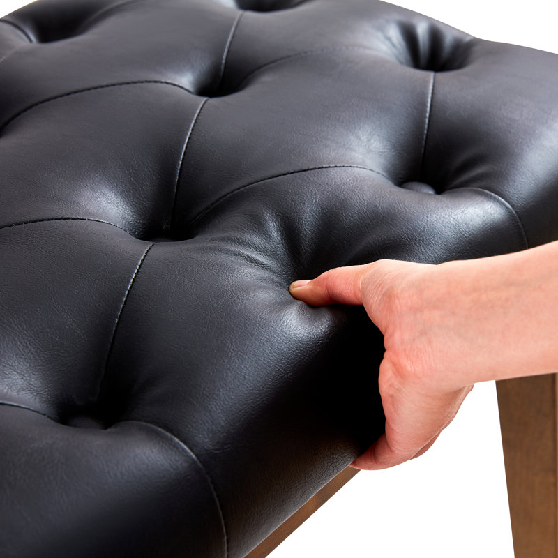 Banc en similicuir Anteaus, Noir