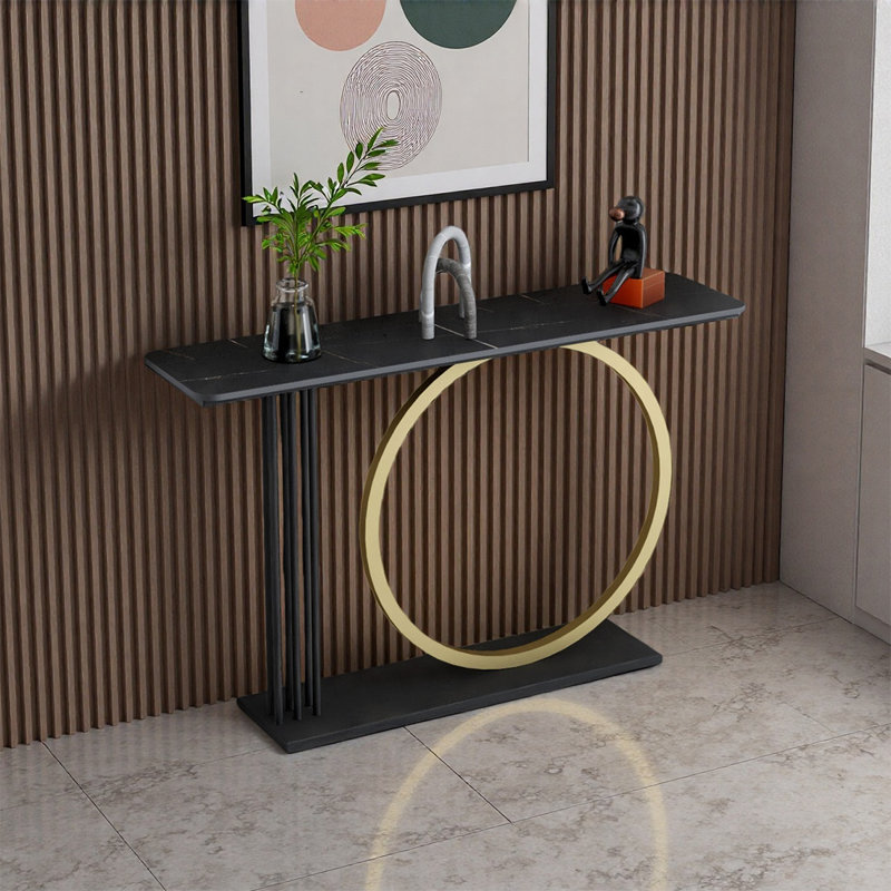 Andria, Noir, 31,5 po H x 47,24 po L x 11,81 po P, Noir et or