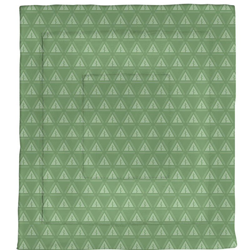 Édredon réversible en microfibre Theo Nath, Édredon simple, Vert / blanc cassé