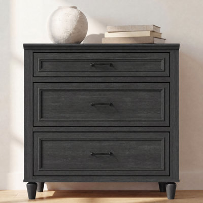 Cynthiana 31.5"W Oversized Nightstand with 3 Drawers and Curved Drawer Fronts