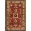 Tapis oriental en laine noué à la main 4 pi x 6 pi 2 po en rouille / ivoire