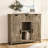 Adjustable Shelf Storage Cabinet For Efficient Utilization - Home Decor Piece Gray Living Room Organization-1432308675