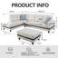 Ensemble de salon modulaire en similicuir 3 pièces Elsiana-276525933-276525922
