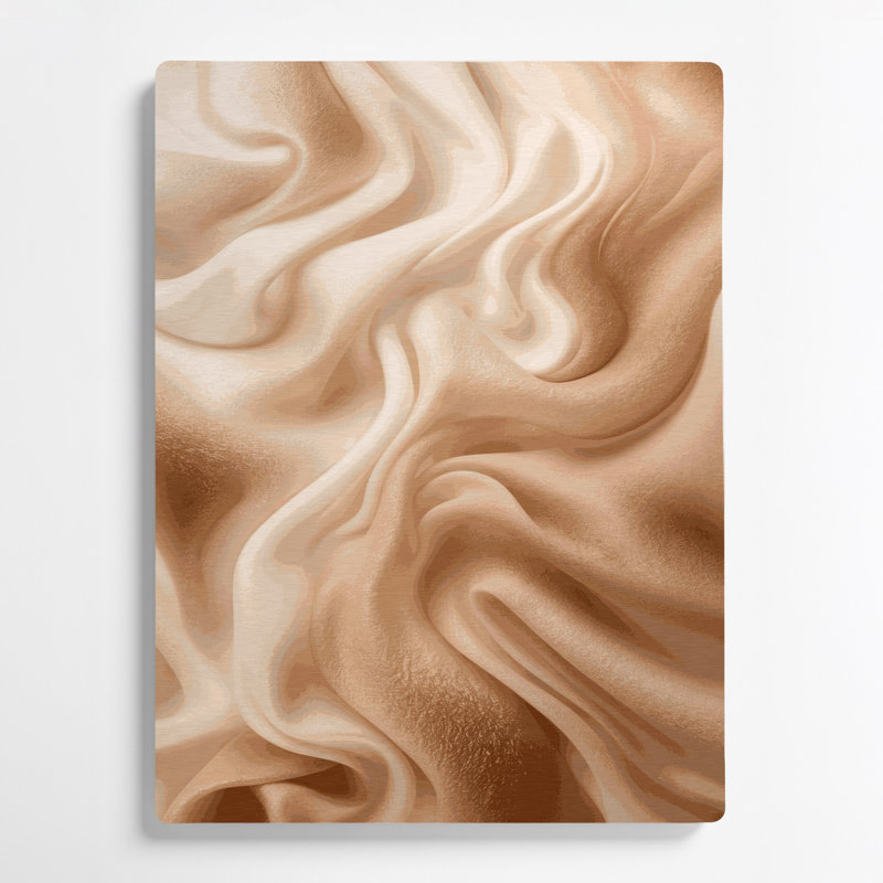 Abstrait couleur champ 28, art mural en métal brun, H 20 po x l 24 po