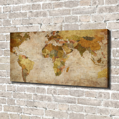Political Map - Wrapped Canvas Print