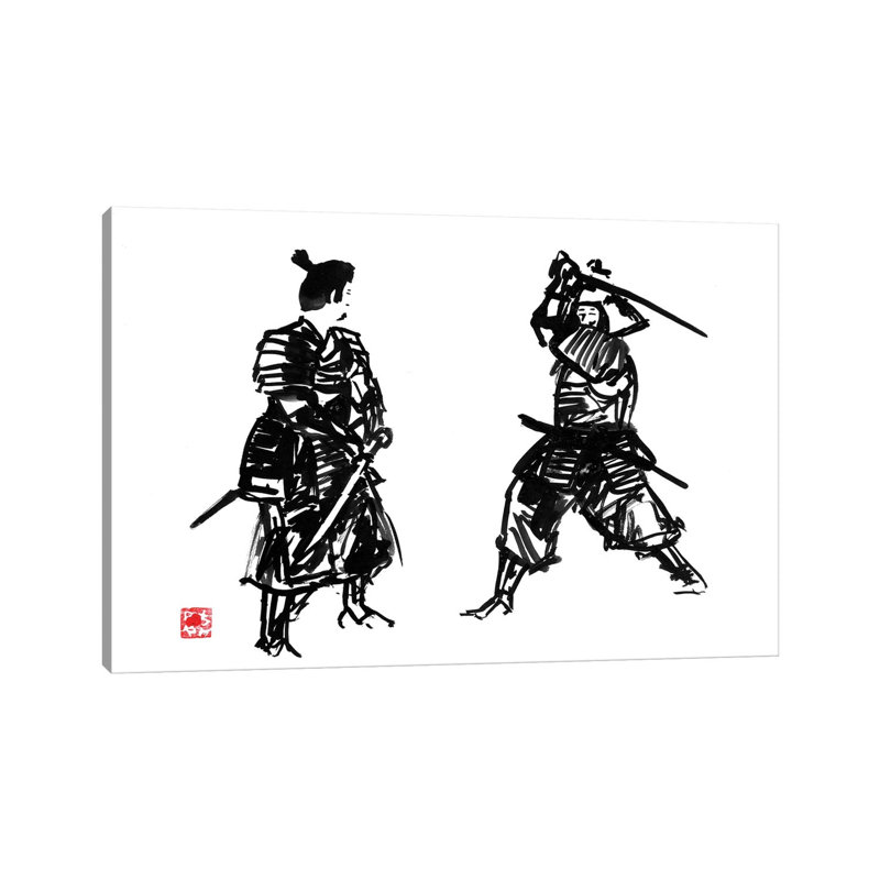 Touching Swords I by Péchane - Print on Canvas, 101.6 cm H x 66.04 cm W x 3.175 cm D, Wrapped Canvas