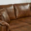 Canapé d'angle en forme de U de 305 cm (120 po) avec 2 poufs de rangement amovibles, revêtement en cuir PU et ressorts ensachés, brun vintage-134738113