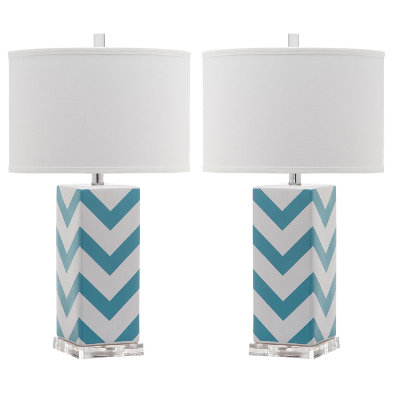 Ensemble de lampe de table 27" giada, Bleu pâle