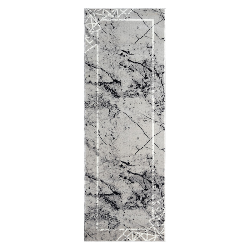 Vladya Abstract Border Area Rug, Runner 2'8" x 7'10"