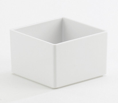 Melamine Box, 3" H x 10" W x 10" D, White Melamine