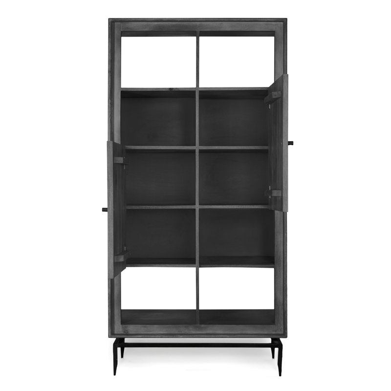 Solid Wood Accent Cabinet, Black