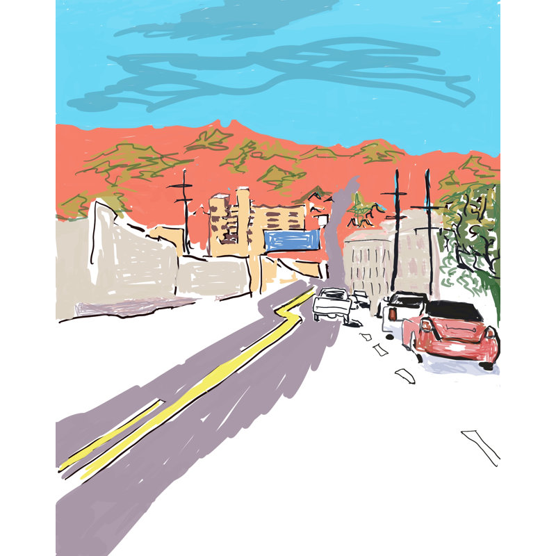 Hollywood Hills Print by Deborah Blum
