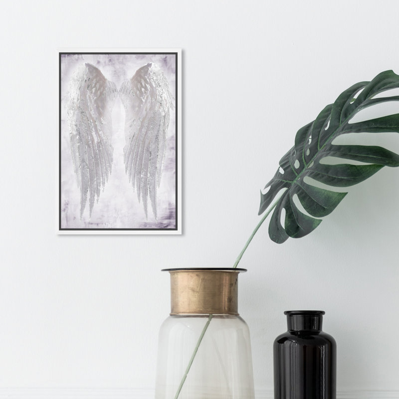Wings of Angel Amethyst - impression sur toile tendue, H 15 po x l 10 po, Blanc