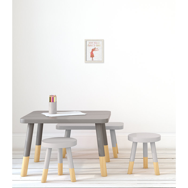 Impression sur papier Dance B, H 10 po x l 8 po x P 1,18 po, Encadré de boîte à grain de bois blanc