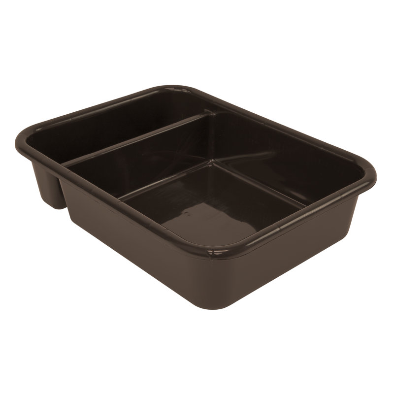 Bussing Bussing, l 15 po x L 20 po x H 5 po, (2) compartiments, polypropylène, fabriqué aux États-Unis, NSF, boîte de 12