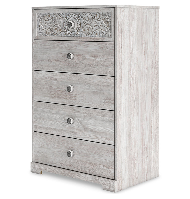 Brown Cottage Style Tall Chest of Drawers