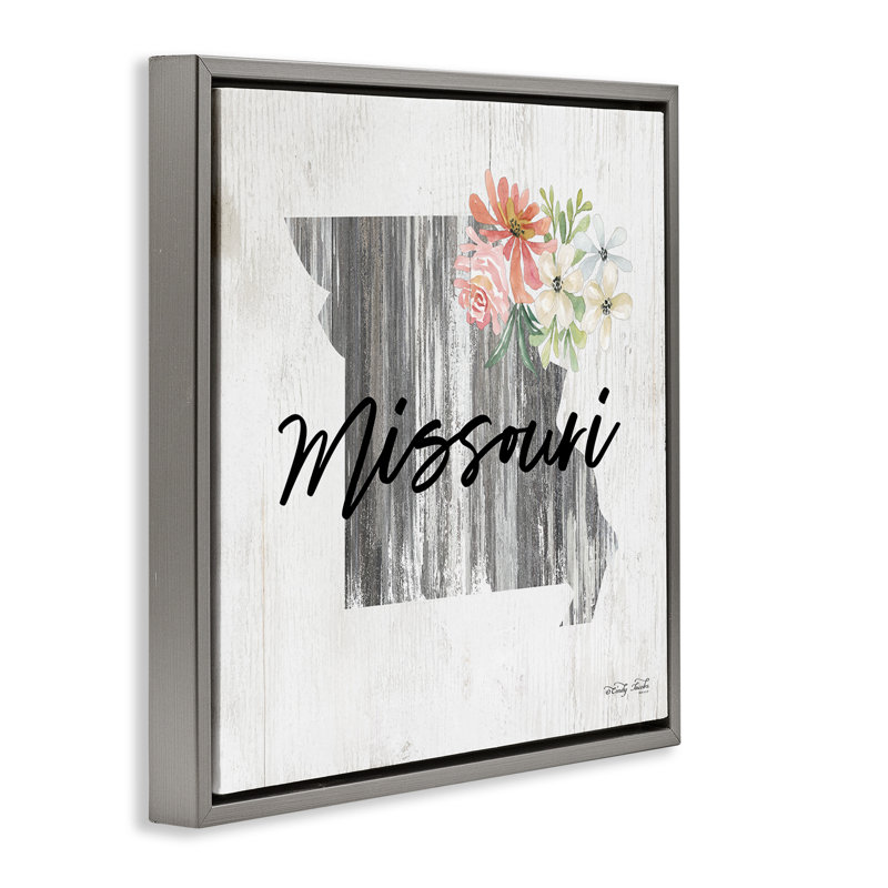 "Shabby Elegance Missouri", art mural encadré sur toile flottante par Cindy Jacobs, Cadre flottant gris lustré