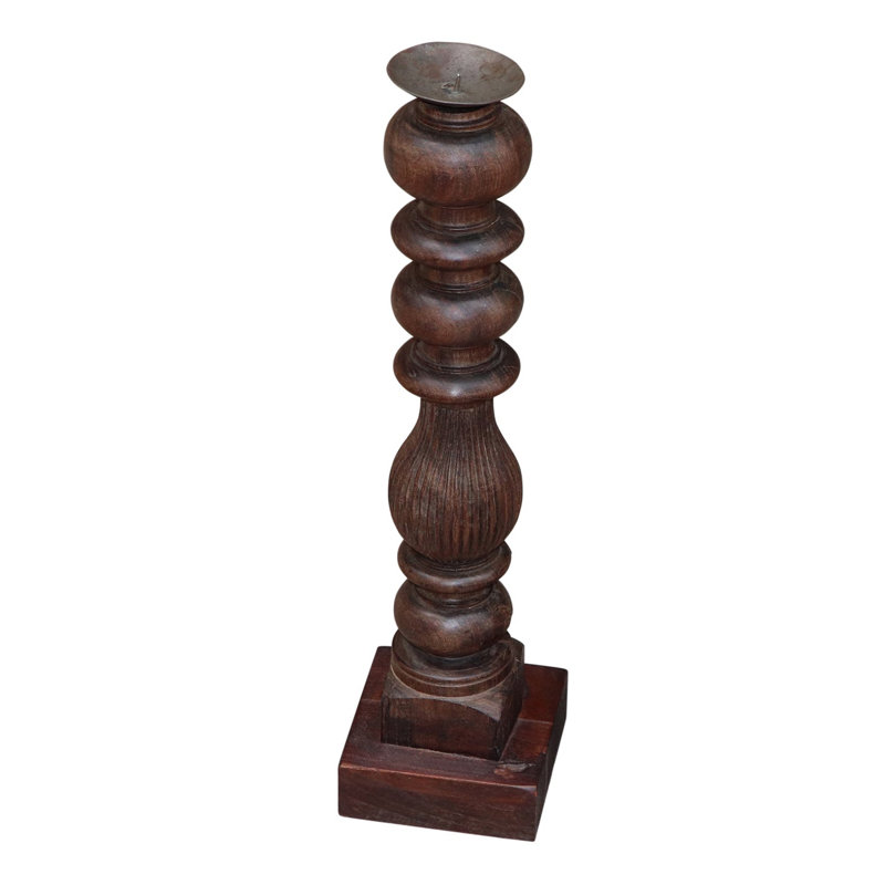 18'' H Solid Wood Candlestick