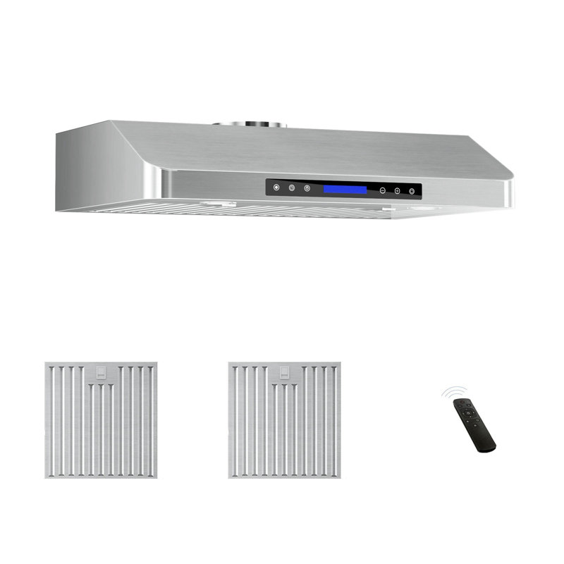 36 in. 900 CFM Under Cabinet Range Hood with 3 Venting Options,Remote,Touch Control LCD,Low Noise,Long-term Warranty in Stainless Steel