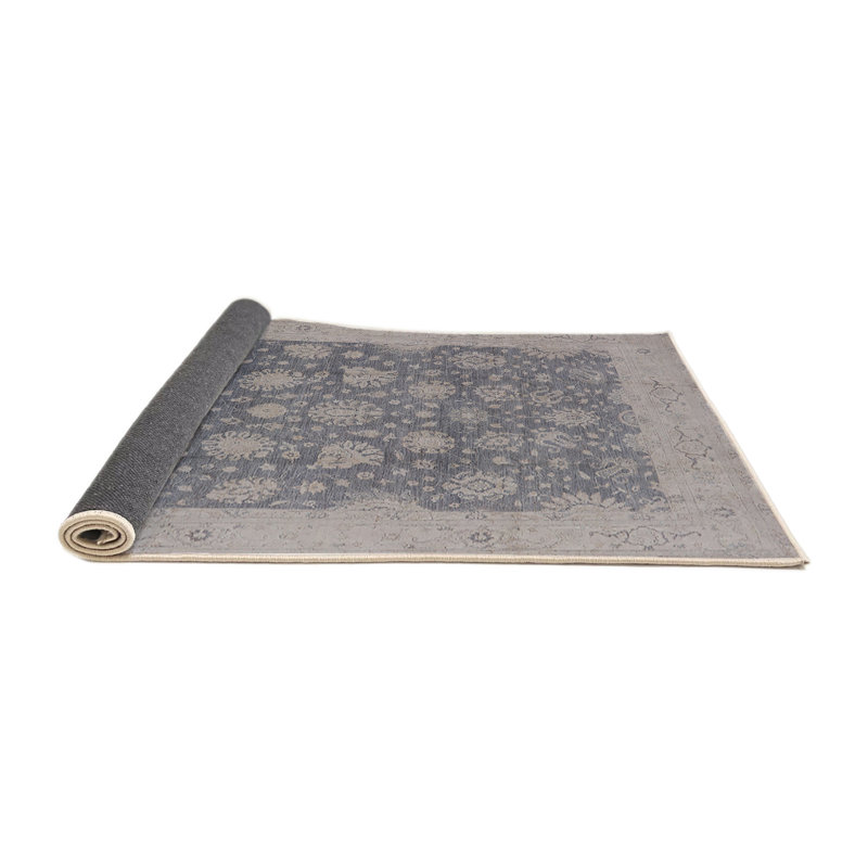 Tapis oriental noir / beige Krkur, Rond 8 pi