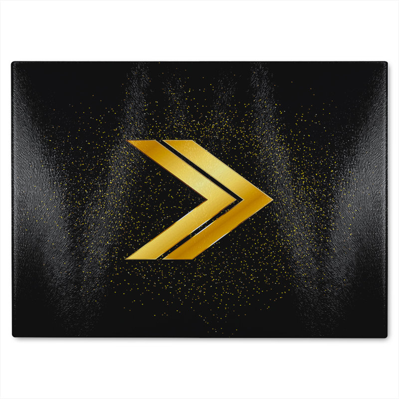 Arrow Glass Chopping Board, 40cm L x 28cm W