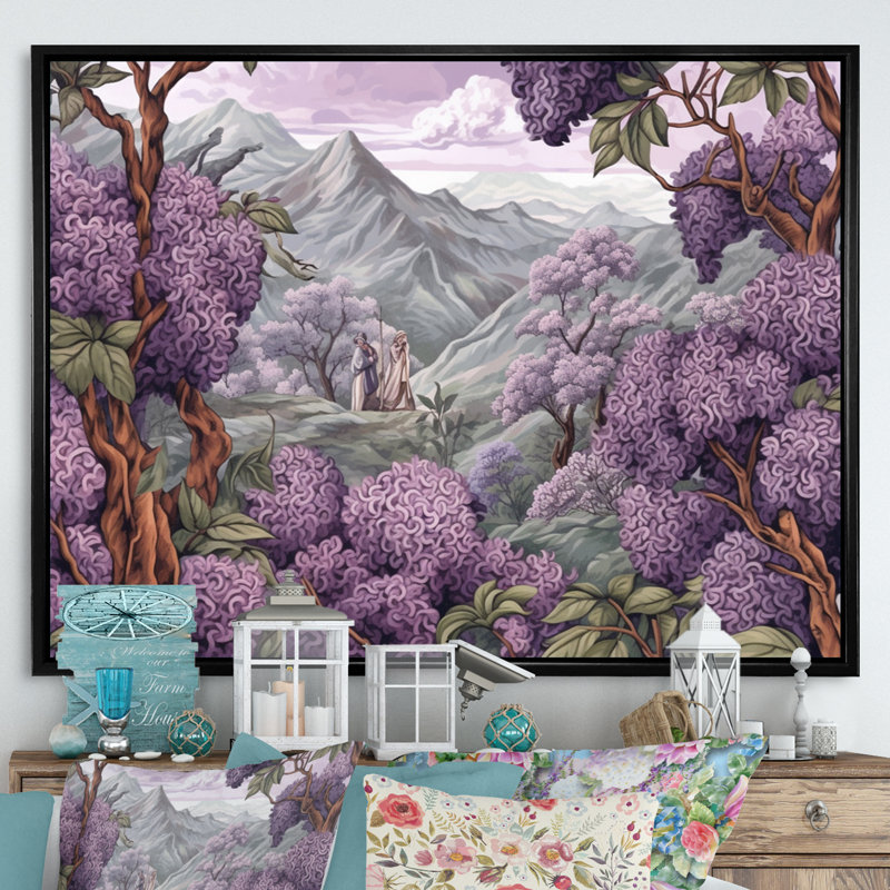«Lilac mauve», impression sur toile, H 30 po x l 40 po x P 1,5 po, Toile noire