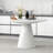 Ignotas Round 44.02" Dining Table,Kitchen Table,Pedestal Dining Table with Wood Frame-127935410