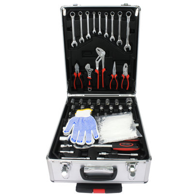 4 Toolbox With 899Pcs Tools For Garden And Home Maintenance Work - Silver Repair Tool Kit Lockable On Wheels
