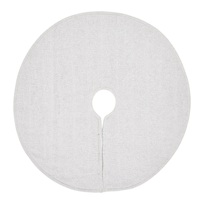 Jupe d'arbre en coton Yuletide, Blanc antique, L 36 po