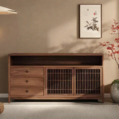 Buffet en bois de noyer noir