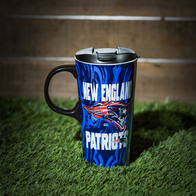 17 oz Tasse de voyage en céramique, Patriots de la Nouvelle-Angleterre