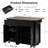 Farmhouse-Style Rolling Kitchen Island With Drop Leaf, Built-In Power Outlets, Adjustable Shelving, And Locking Wheels For Flexible Storage And Workspace Expansion.-447975644